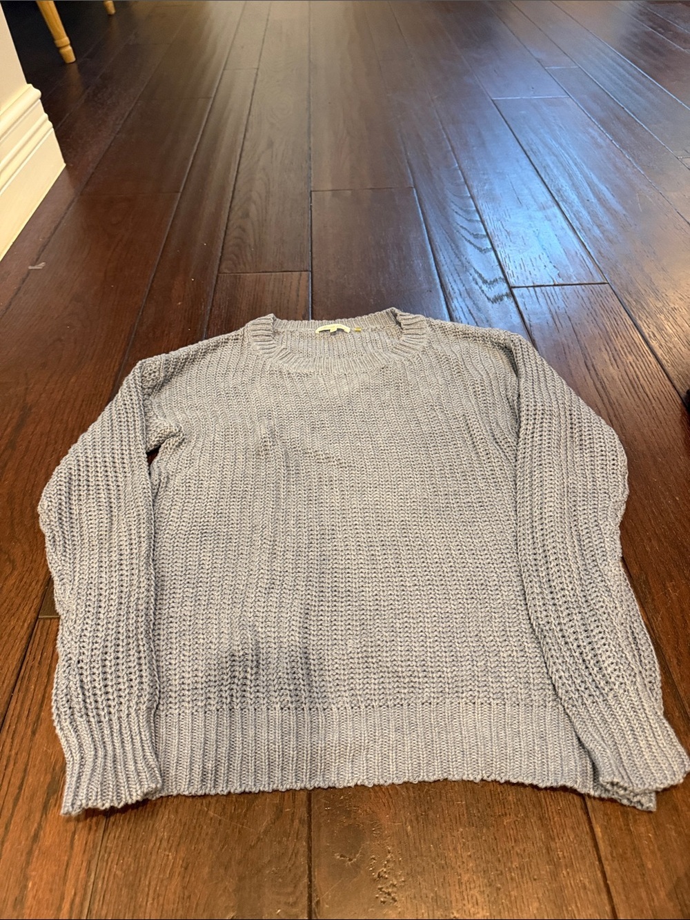 Minnie Rose Light blue Knit Crewneck Sweater